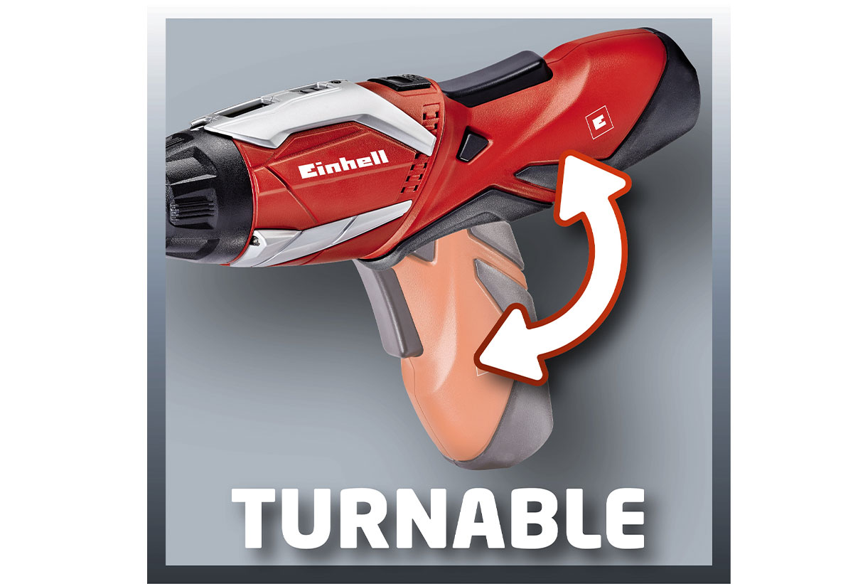 Εμφανίζεται το κατσαβίδι με ένα βελάκι που δείχνει πως γίνεται η λαβή όταν περιστρέφεται.